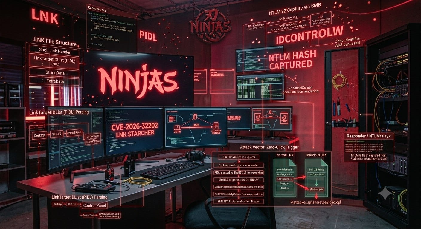 Inside CVE-2026-32202: How a Malicious LNK Triggers Zero-Click NTLM Hash Leakage